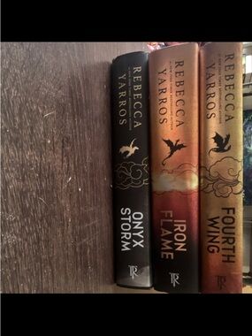 Rebecca Yarros Hardcover Dragon Trilogy - Onyx Storm, Iron Flame, Fourth Wing